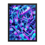 Framed poster of Music Notes in 3D - CUSTOMIIZED