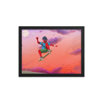 Framed Poster of Skateboarding Chase by Christopher Mc Nicholl - CUSTOMIIZED