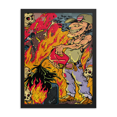 Add Fuel to the Fire - Framed Poster by Eli Ford - CUSTOMIIZED