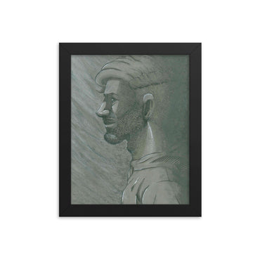 Framed Poster of An Ink Drawing of Man by Christopher Mc Nicholl