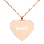 Engraved Heart Necklace - CUSTOMIIZED