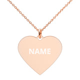 Engraved Heart Necklace - CUSTOMIIZED