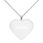 Engraved Heart Necklace - CUSTOMIIZED