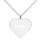 Engraved Heart Necklace - CUSTOMIIZED