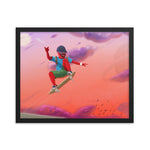 Framed Poster of Skateboarding Chase by Christopher Mc Nicholl - CUSTOMIIZED