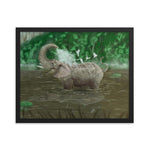 Framed Poster of The Clean Elephant by Christopher Mc Nicholl - CUSTOMIIZED