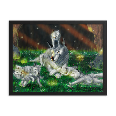 Framed Post of The Wolf Family by Christopher Mc Nicholl