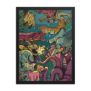 Plenty of Fish in the Sea - Framed Poster by Eli Ford