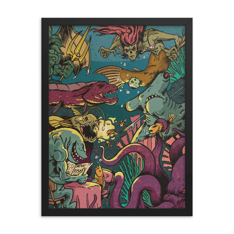 Plenty of Fish in the Sea - Framed Poster by Eli Ford - CUSTOMIIZED