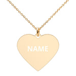 Engraved Heart Necklace - CUSTOMIIZED