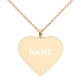 Engraved Heart Necklace - CUSTOMIIZED