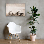 Canvas - Italian Bicycles by the wall - CUSTOMIIZED