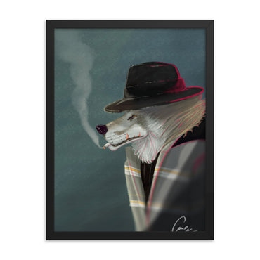 Framed Poster of The Mafia Wolf by Christopher Mc Nicholl