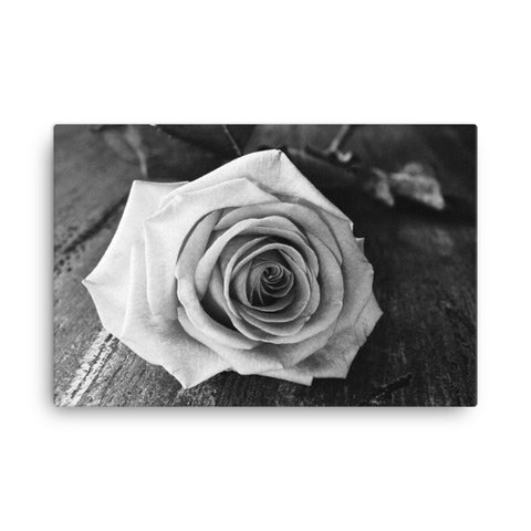 Canvas - A Rose in Black and White - CUSTOMIIZED