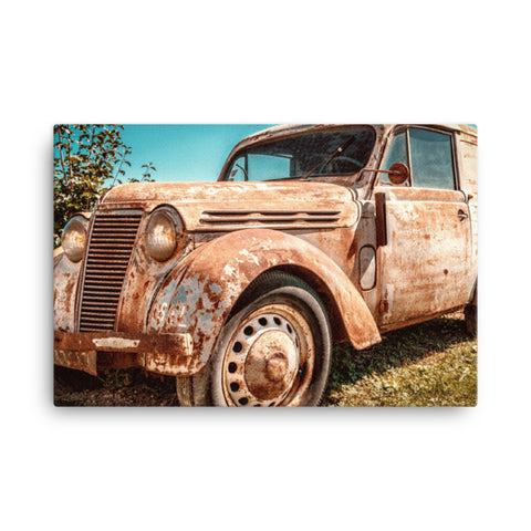 Canvas - Rusty old Rarity Car - CUSTOMIIZED