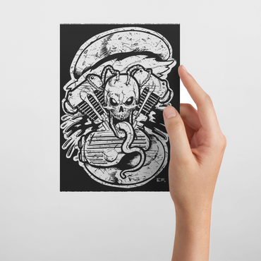 Knucklehead Sandwich Postcard by Eli Ford